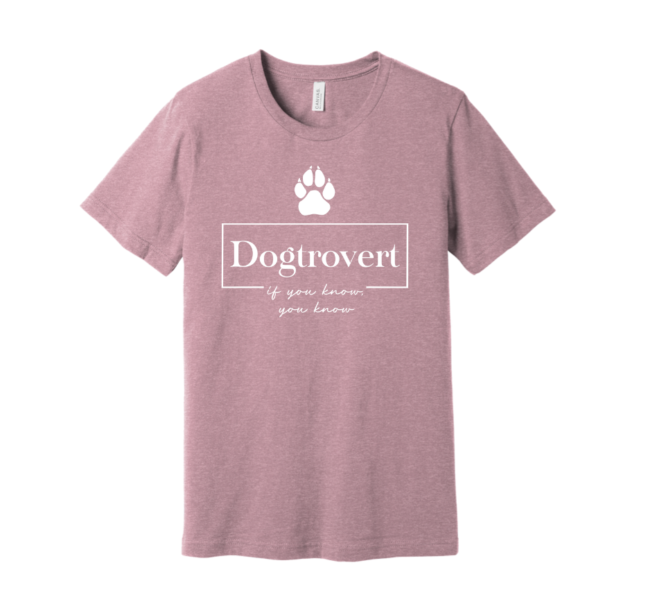 Salty Bulldog's Dogtrovert short sleeve t-shirt in orchid