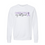 Thumbnail: Salty Bulldog's Custom Canine Cancer crewneck sweatshirt in white