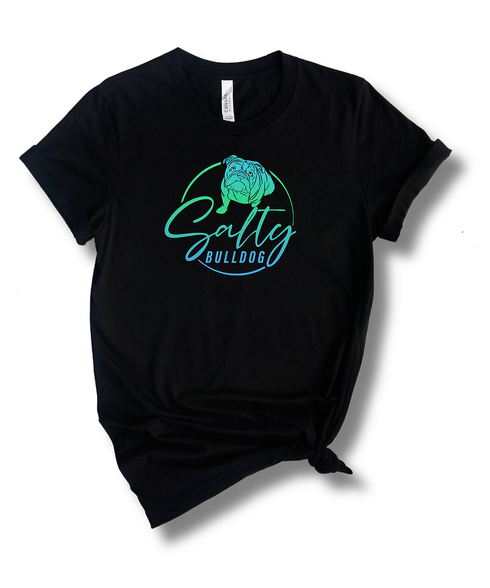 Salty Bulldog's official logo t-shirt in black