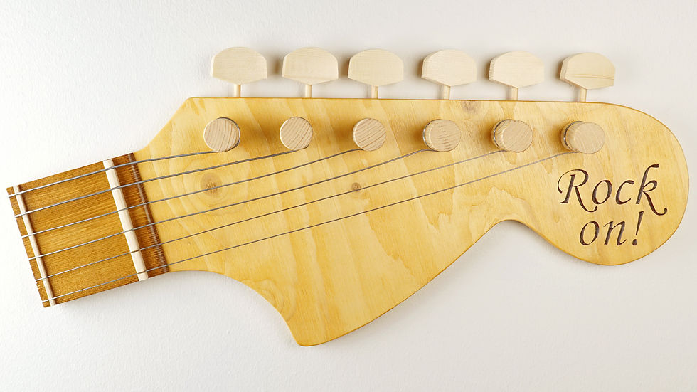 Pikkukuva: birch and pine wood guitar head coat rack