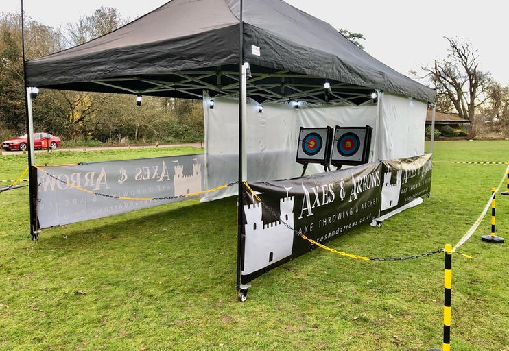axe throwing, axe throwing targets, outdoor activities, outdoor entertainment for hire