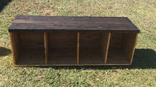 bench with cubbies