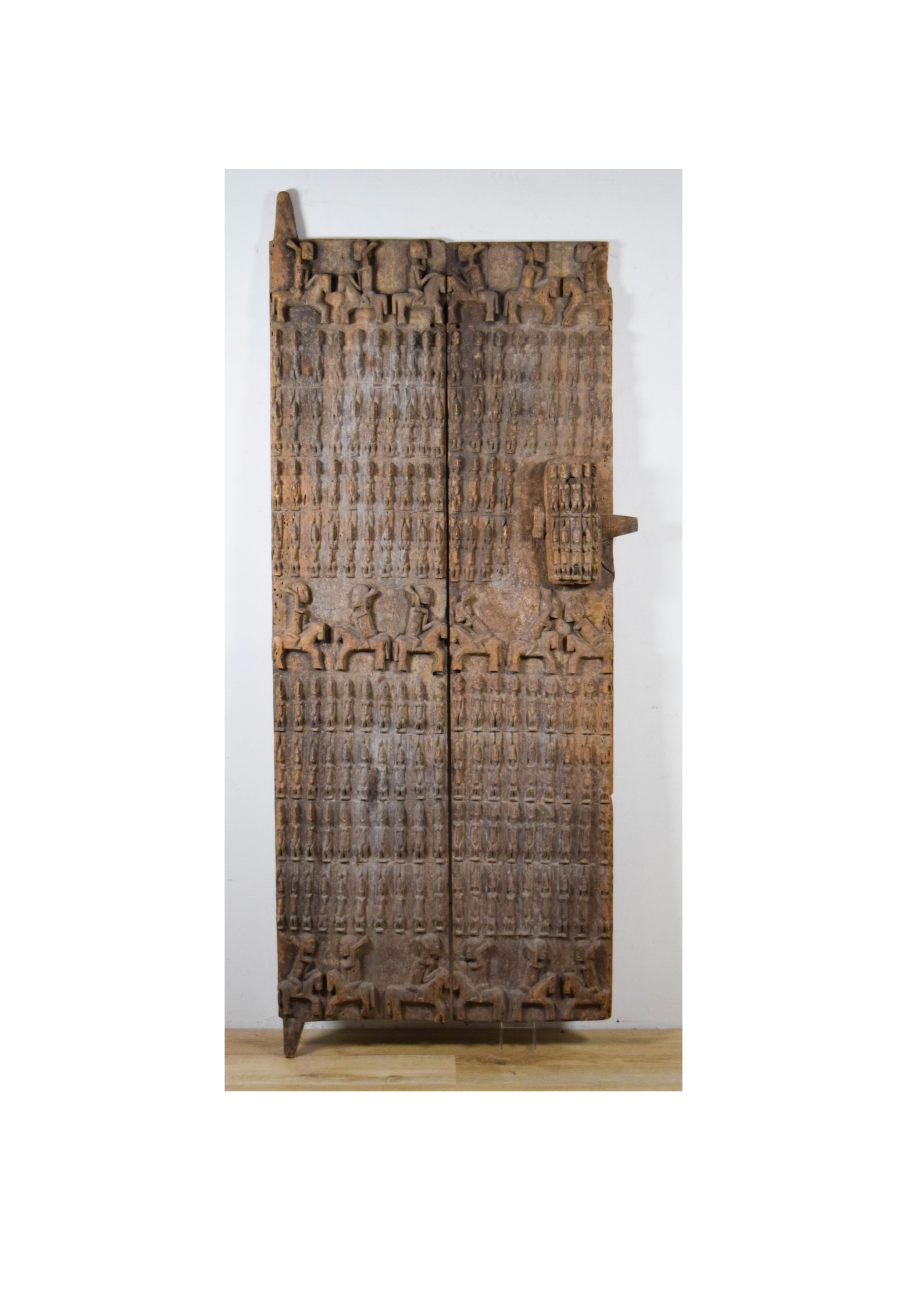 Ancient African wood carved Dogon Door