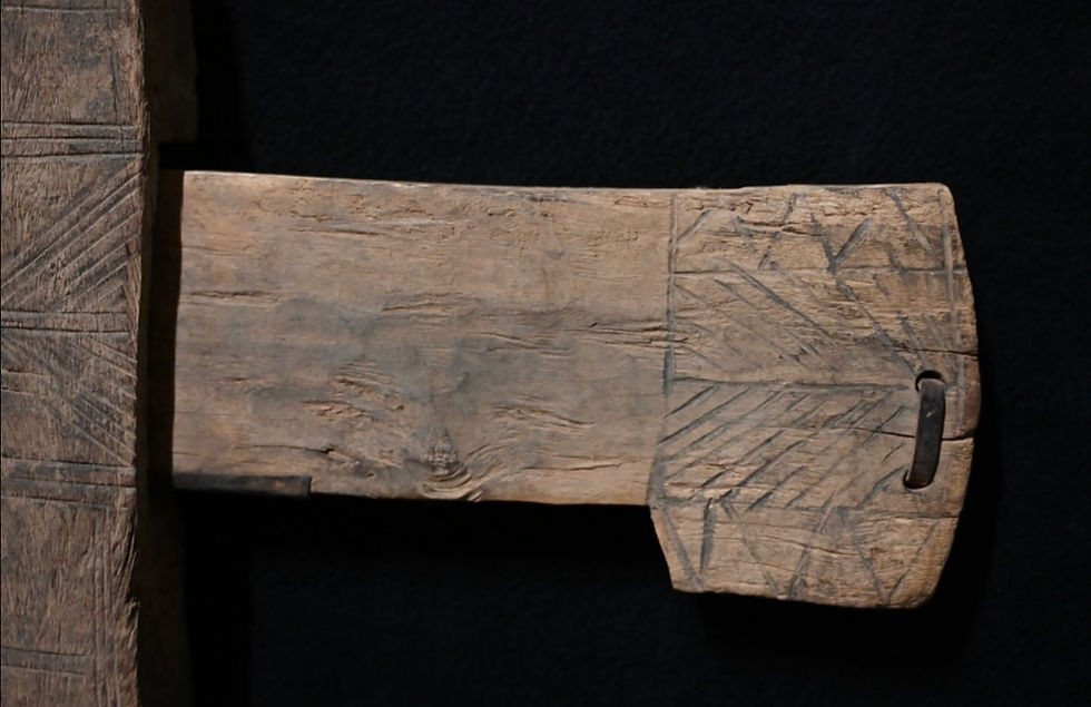 Thumbnail: Large old African wood carved Dogon door lock