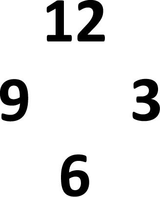 ACRYLIC NUMBERS BLACK(12,3,6,9) (25MM AND 50MM)