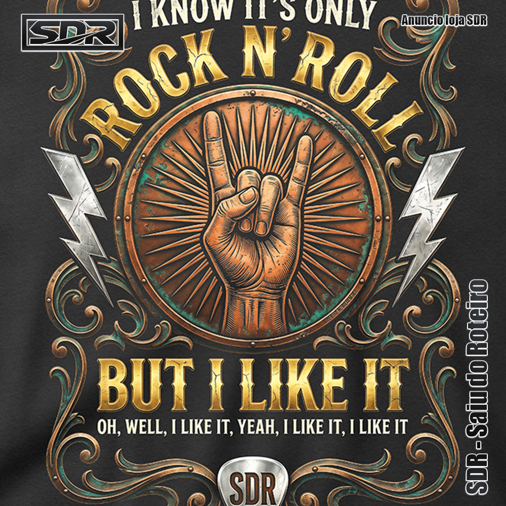 Camiseta Rock N Roll But I Like It Rolling Stones Classic Rock Unissex