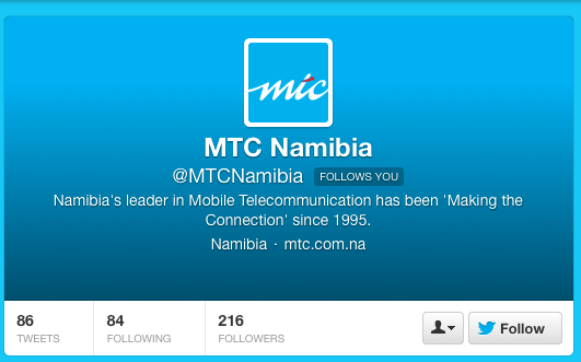 Twitter MTCNamibia
