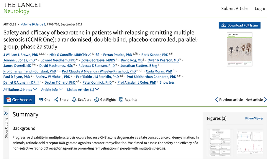 Lancet Neurology Paper - Bexarotene Study