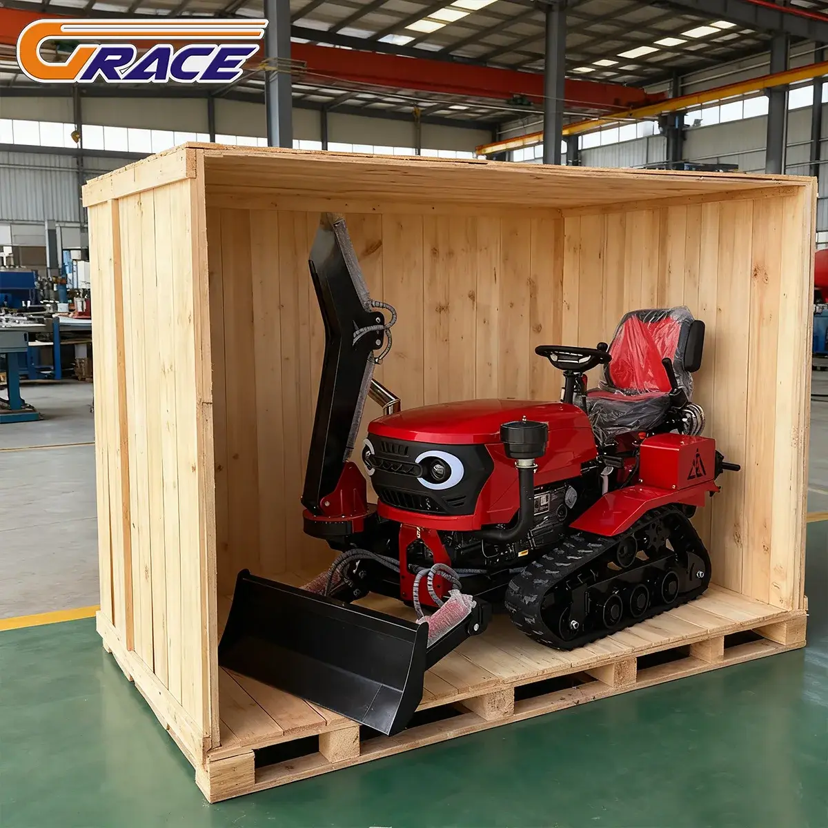 2025 Agricultural Crawler Tractor 35 Hp Ride-On Rotary Tiller 25HP 30HP 50HP