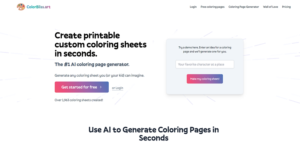 AI Coloring Revolution: Personalized Sheets with ColorBliss.art