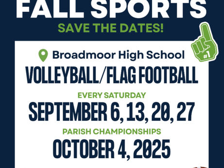Elem. 2025 Volleyball and Flag Football Schedule.