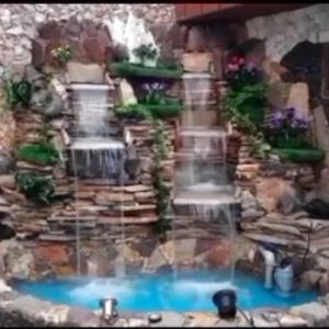 Waterfall and Rock Feature