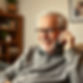 elderly person on the phone calling, happy smile, man calling at home.jpg