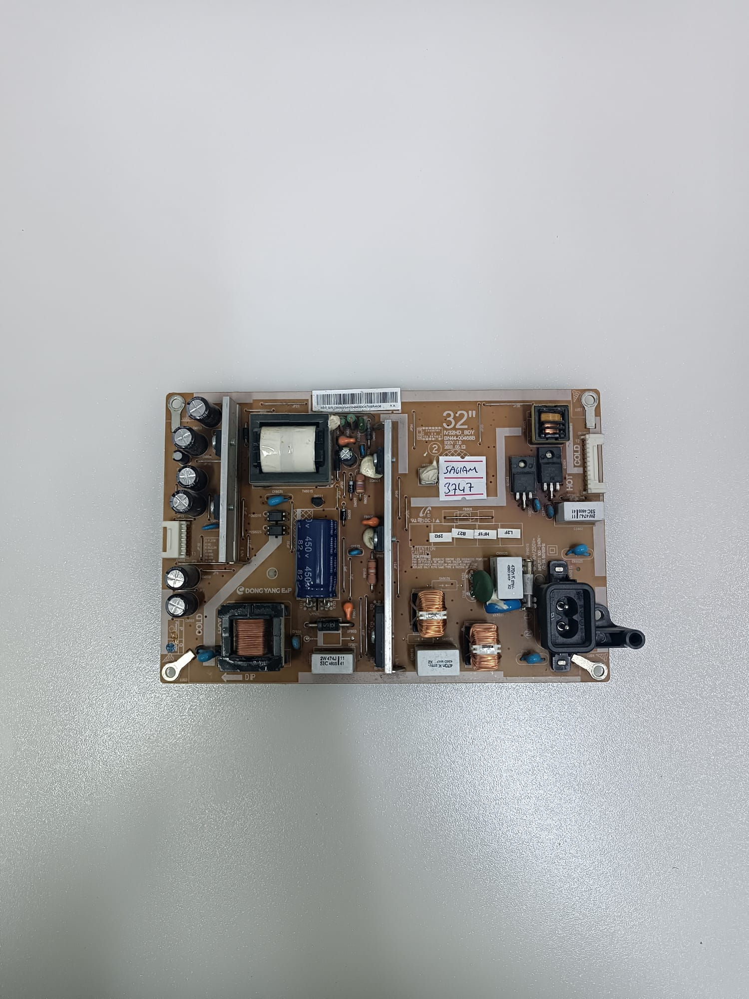 BN44-00468B, IV32HD_BDY , LTF320AP13 , SAMSUNG LE32D403E2W, Power Board, Besleme