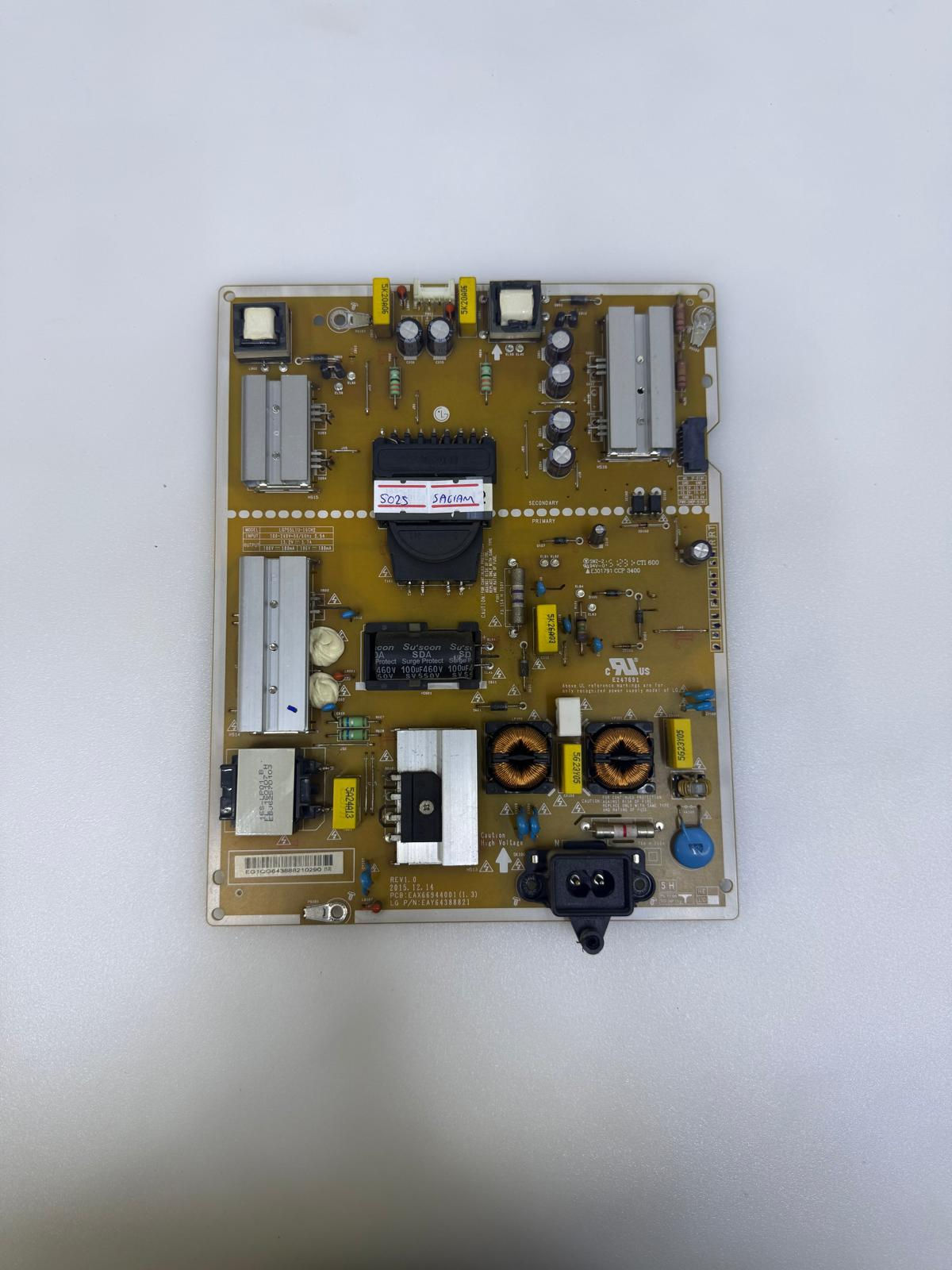 EAX66944001 (1.3) , LGP55LIU-16CH2, LG 55UH605V-ZC , Power Board , Besleme