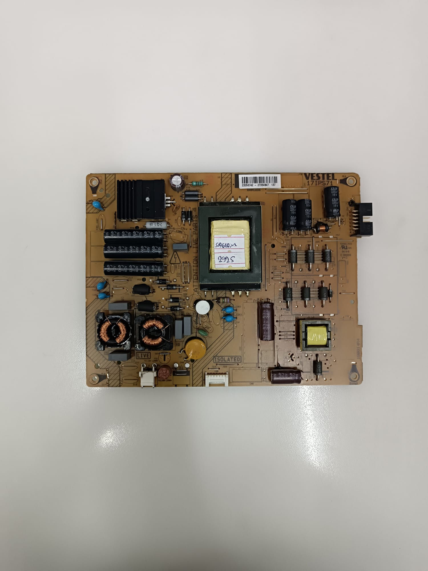 17IPS71, 23256742 , VES420UNDL , Vestel 42FA7200, Power Board, Besleme