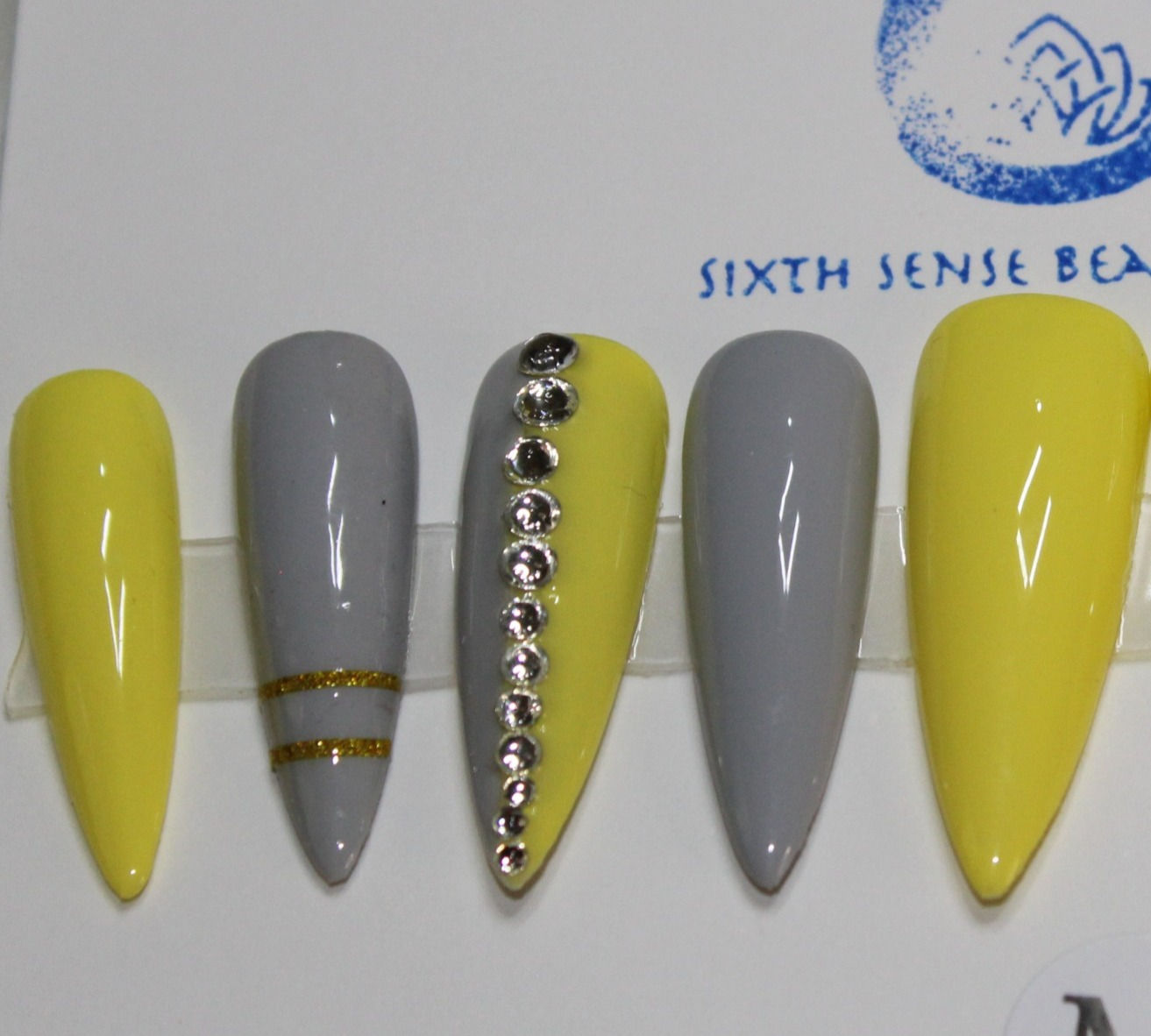 Classic Sets - Yellow & Grey with Silver Rhinestones