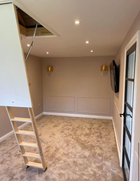 garage conversion with loft ladder in hampshire