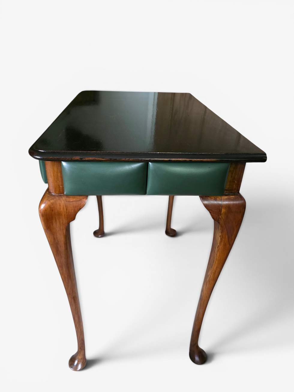 Thumbnail: Mid Century Italian Style End Table on Walnut Cabriole Legs