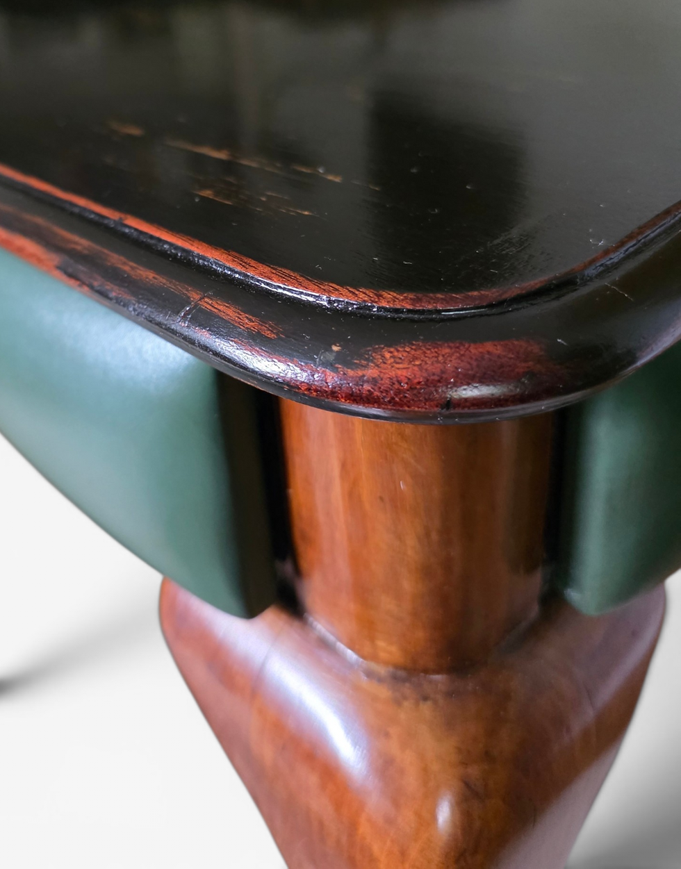 Thumbnail: Mid Century Italian Style End Table on Walnut Cabriole Legs