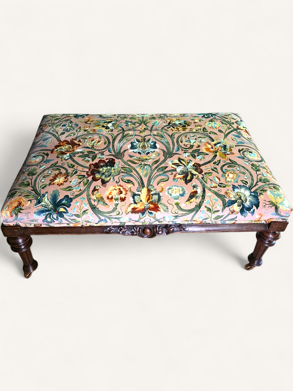 Thumbnail: Late 19th Century Large Carved Walnut Ottoman