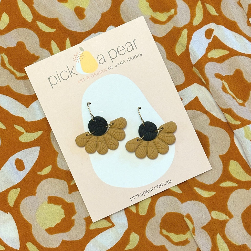 Thumbnail: Daisy Dangle Earrings in Havana