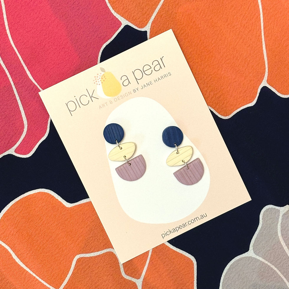 Thumbnail: Trinity Dangle Earrings in Skyline