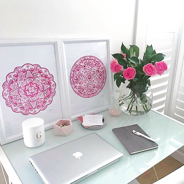 Thumbnail: Marrakesh Mandala Print in Fuchsia
