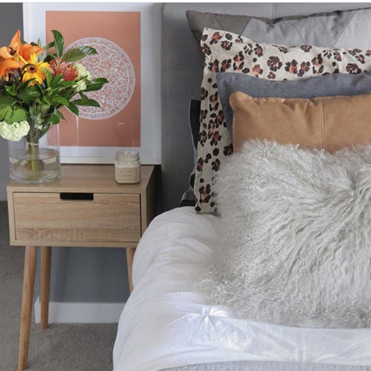 Thumbnail: Sahara Mandala Print in White & Sandstone