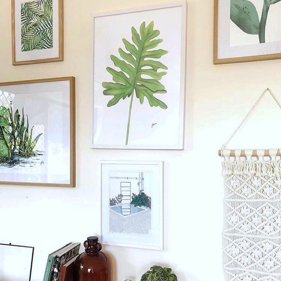 Thumbnail: Philodendron Living Art Leaf Print