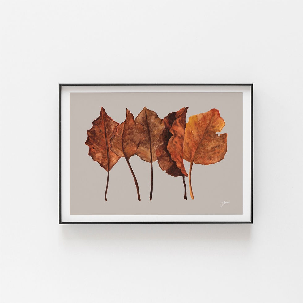 Thumbnail: One Fine Autumn Day 1 in Pale Slate Art Print