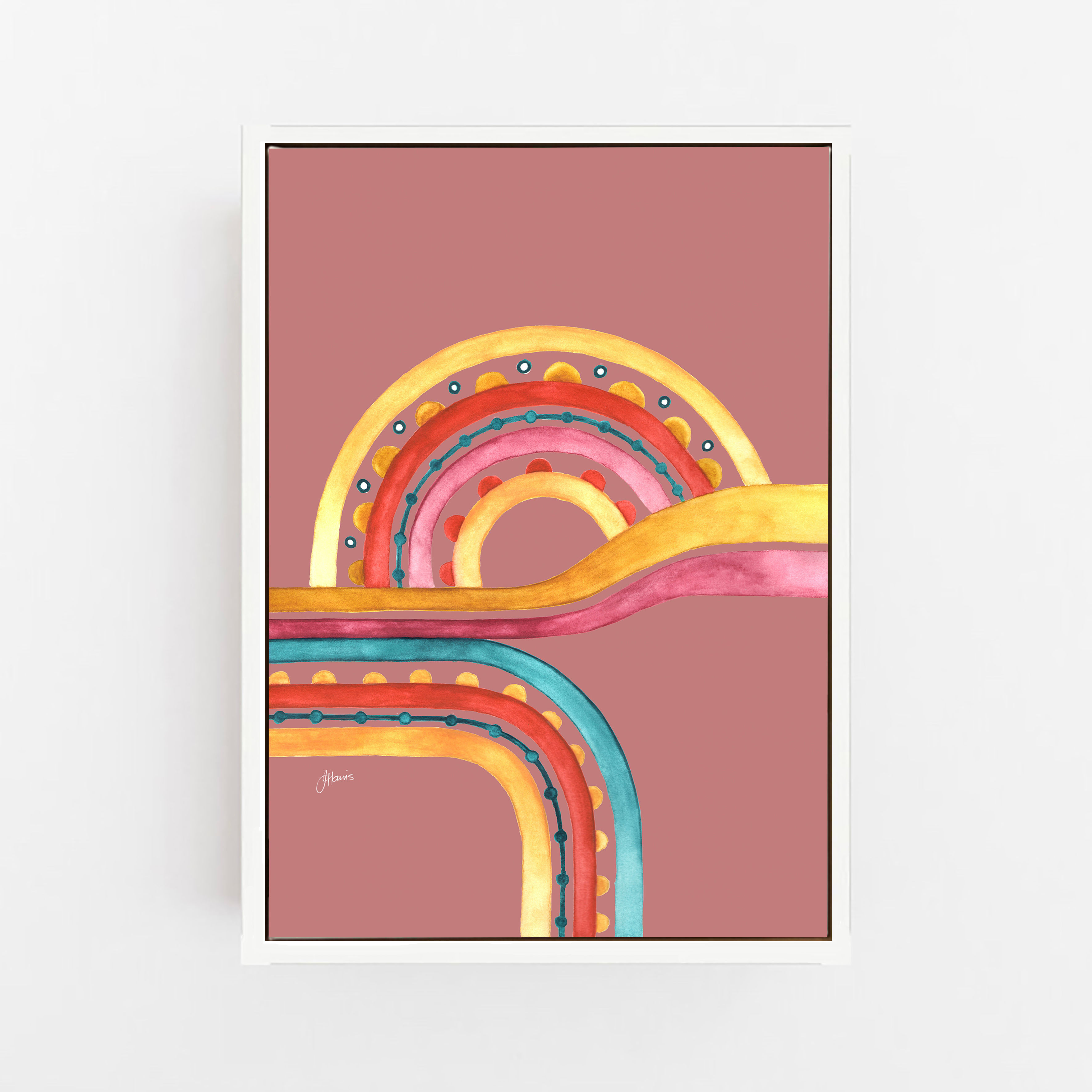 Little River Love in Sunset Blush Wall Art | CANVAS