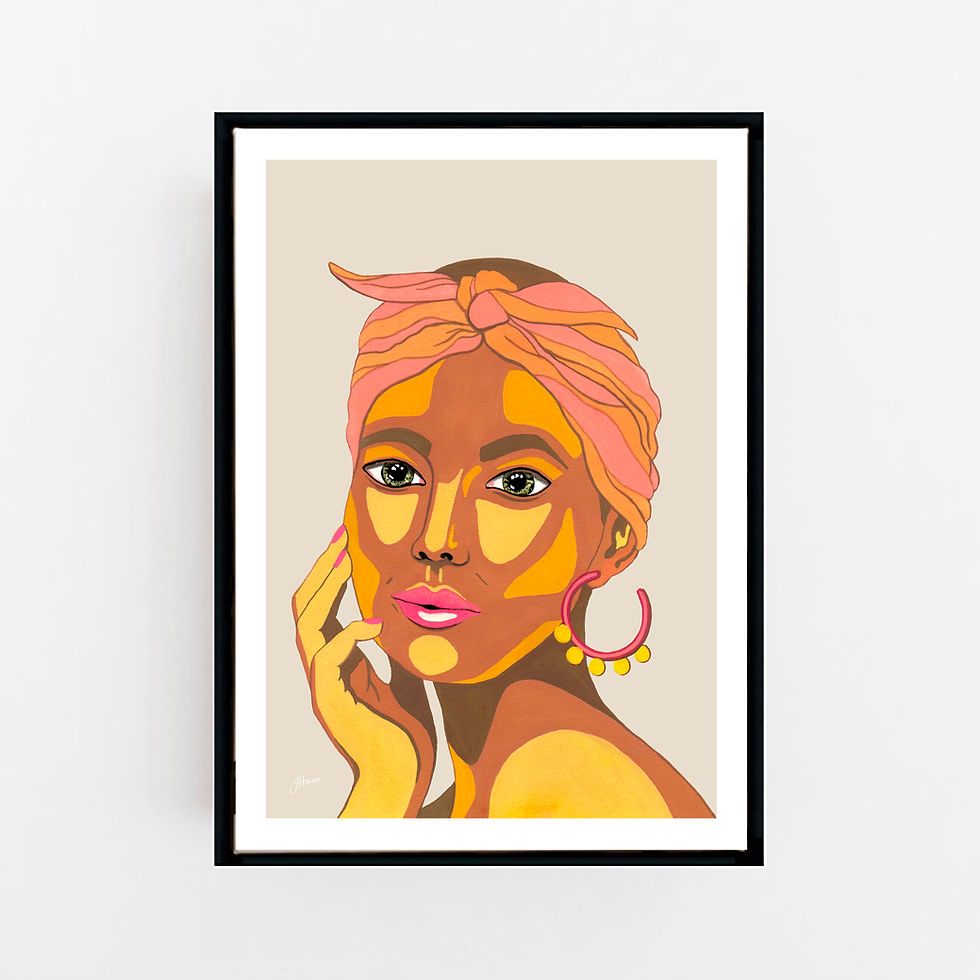 Thumbnail: They call me Lola in Ivory Fine Art Print | FRAMED