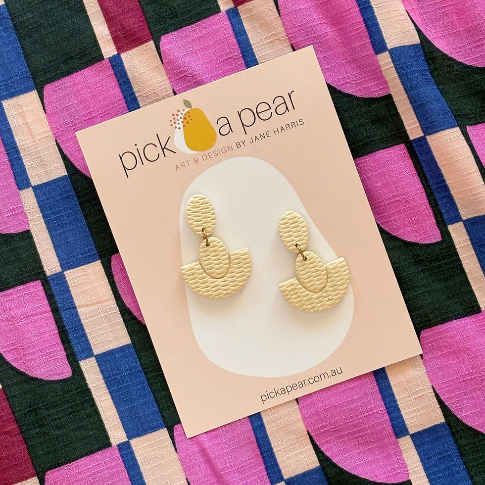 Thumbnail: Harlow Dangle Earrings in Cotton