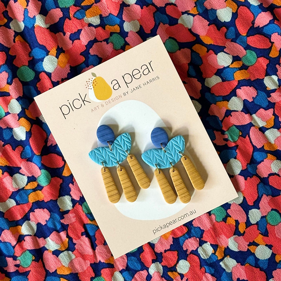Thumbnail: Bella Statement Dangle Earrings in Horizon