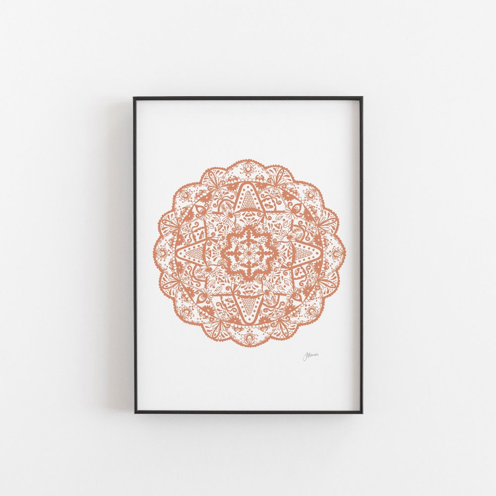 Marrakesh Mandala Print in Sandstone