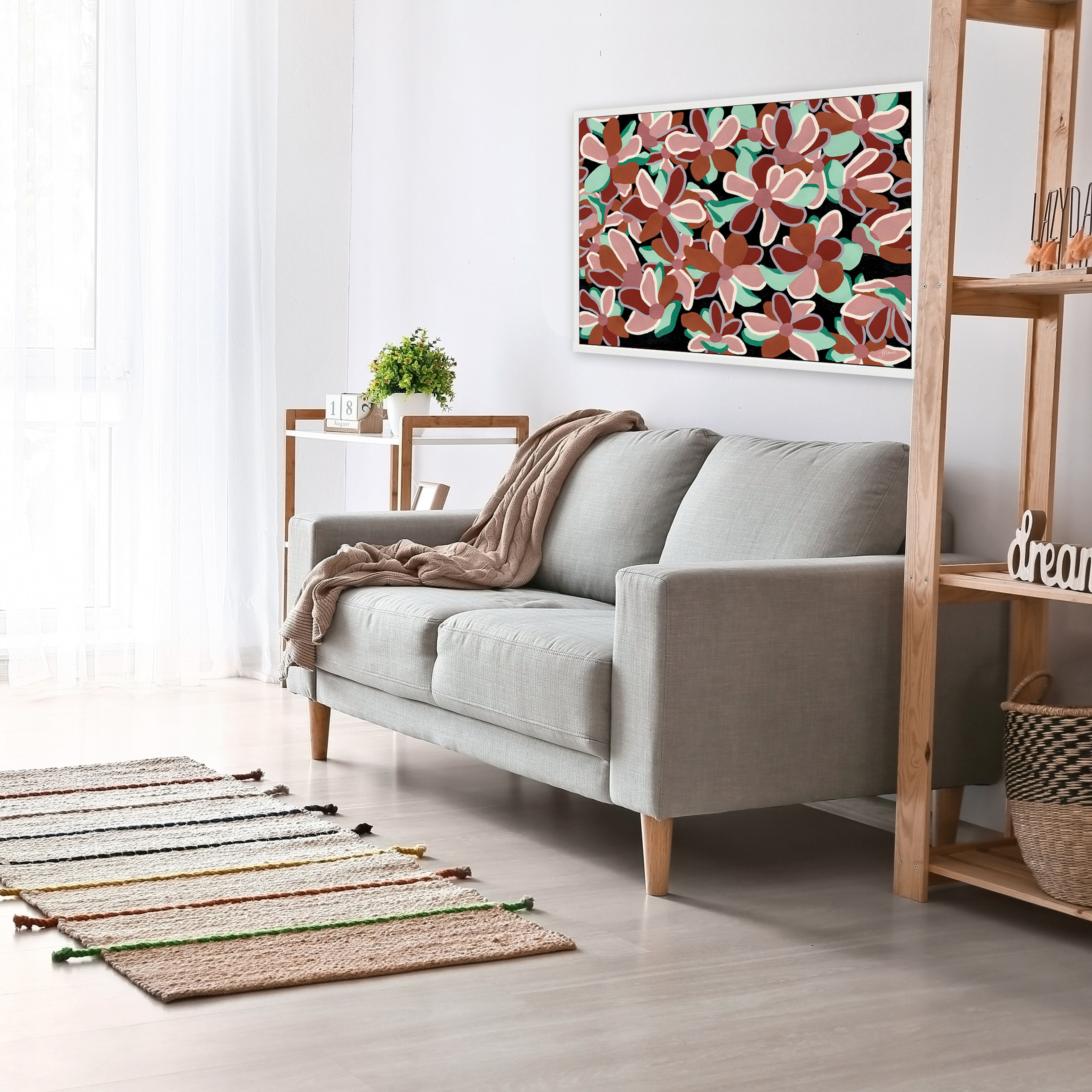 Flowers for Days in Earth Multi Art Print