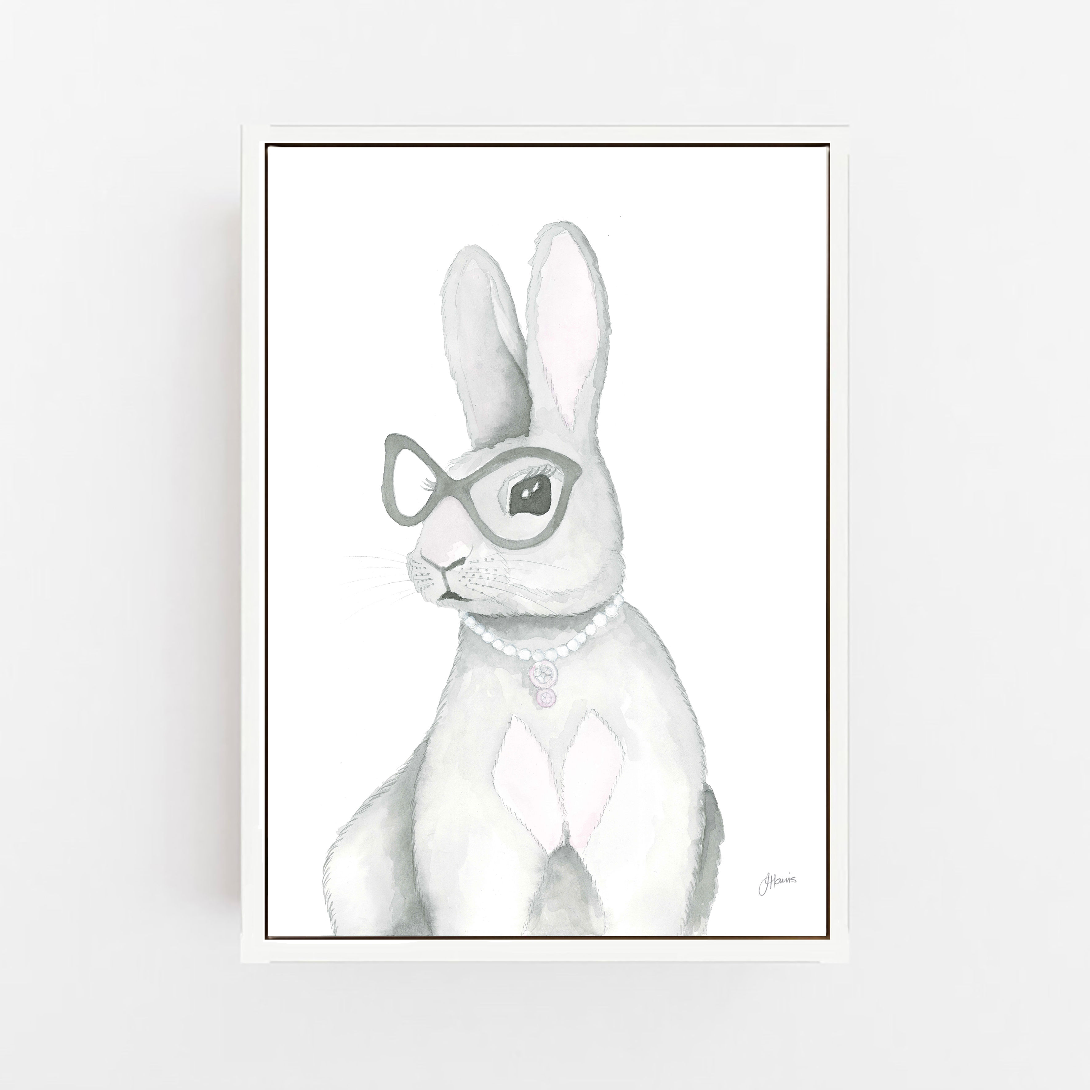 Frankie the Fancy Bunny Rabbit Wall Art | CANVAS