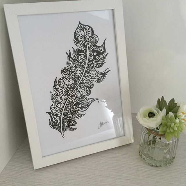 Thumbnail: Bohemian Bird Feather Print