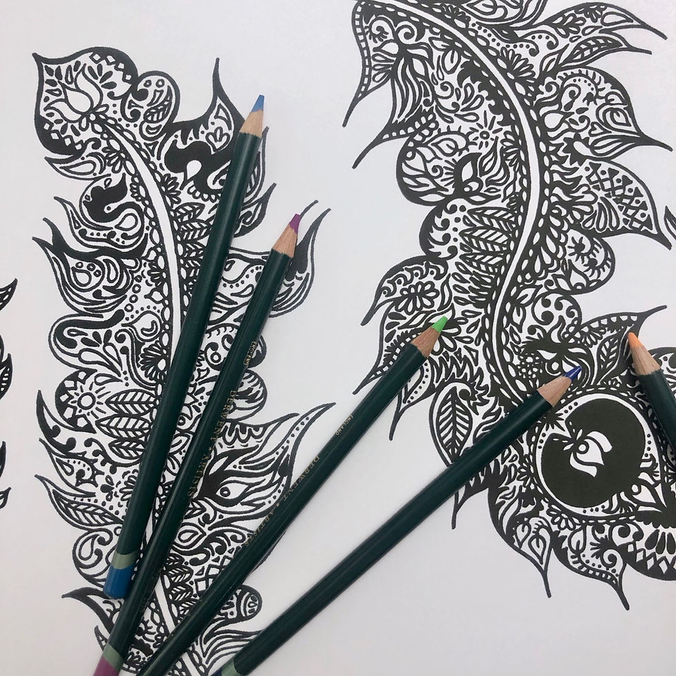 Thumbnail: "FREE" The Bohemian Trio Feathers in A4 & A3 size | Digital Download