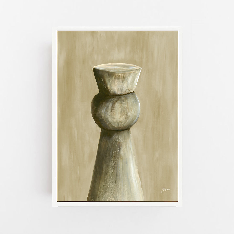 Thumbnail: Simplicity Statue 1 in Sage Green Wall Art | CANVAS