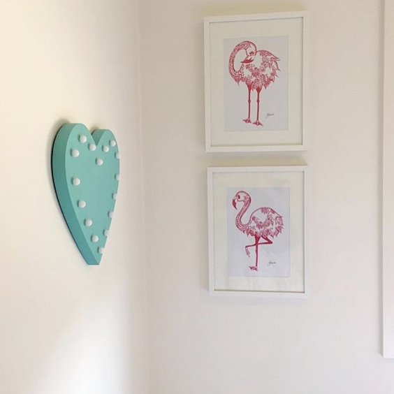 Thumbnail: Bohemian Love Flamingo Print