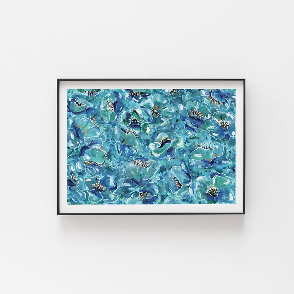 Thumbnail: The Garden of Blue Tranquility Art Print