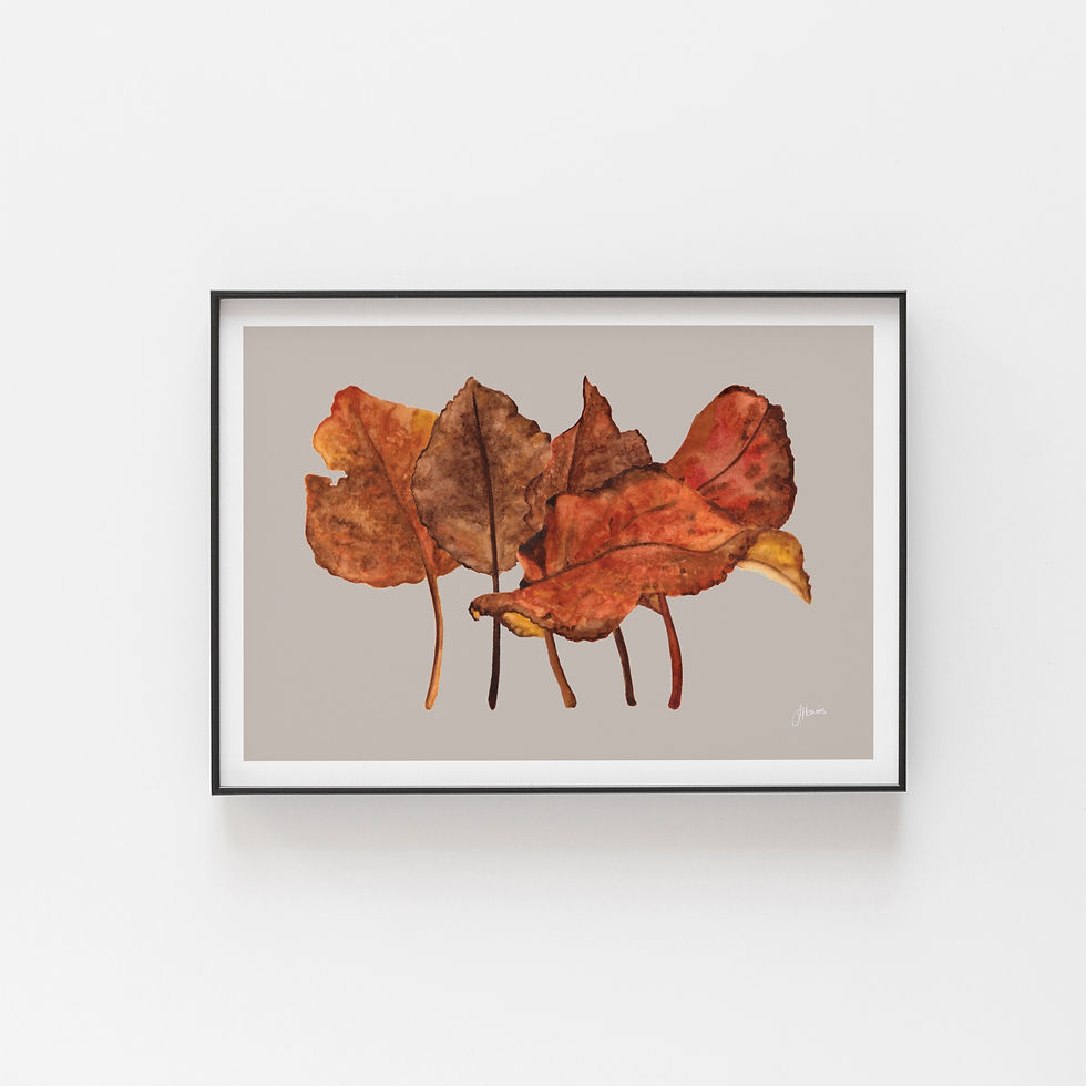 Thumbnail: One Fine Autumn Day 2 in Pale Slate Art Print
