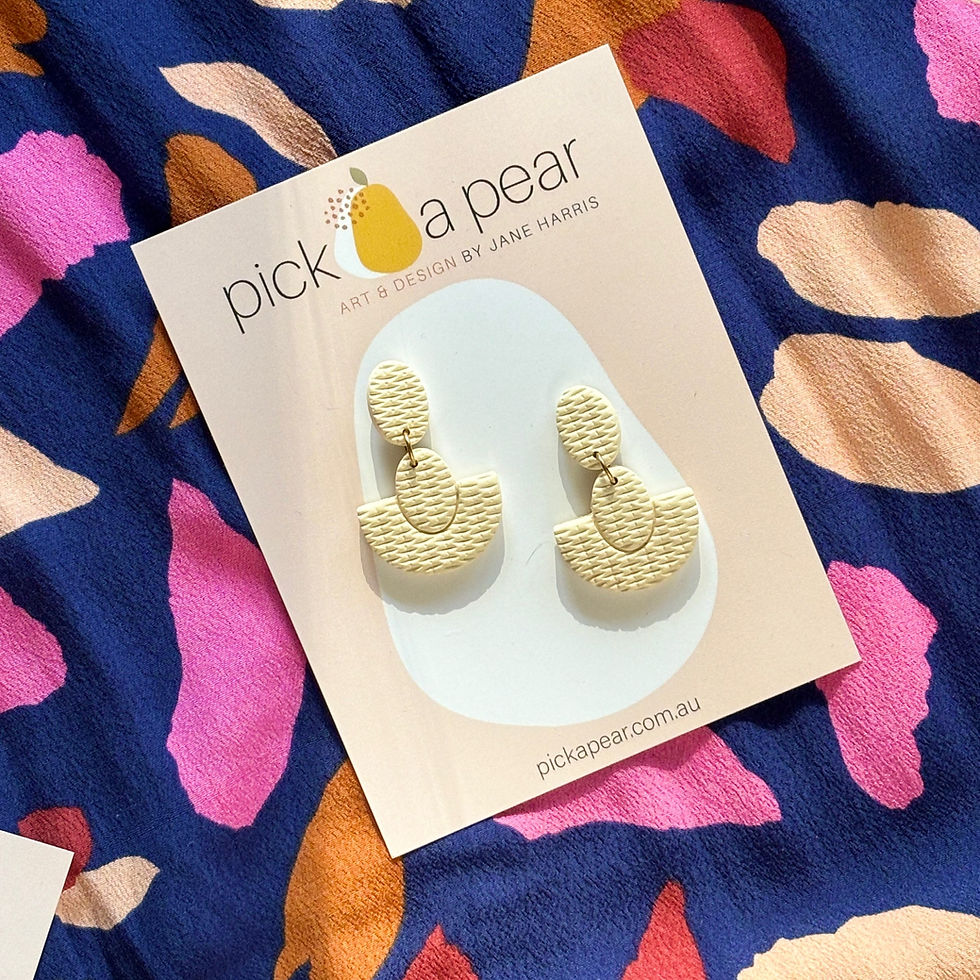 Thumbnail: Harlow Dangle Earrings in Cotton