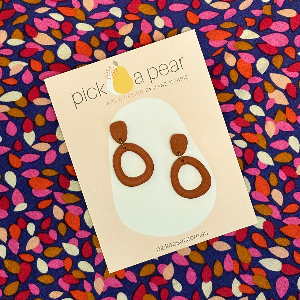 Thumbnail: Nellie Dangle Earrings in Cinnamon
