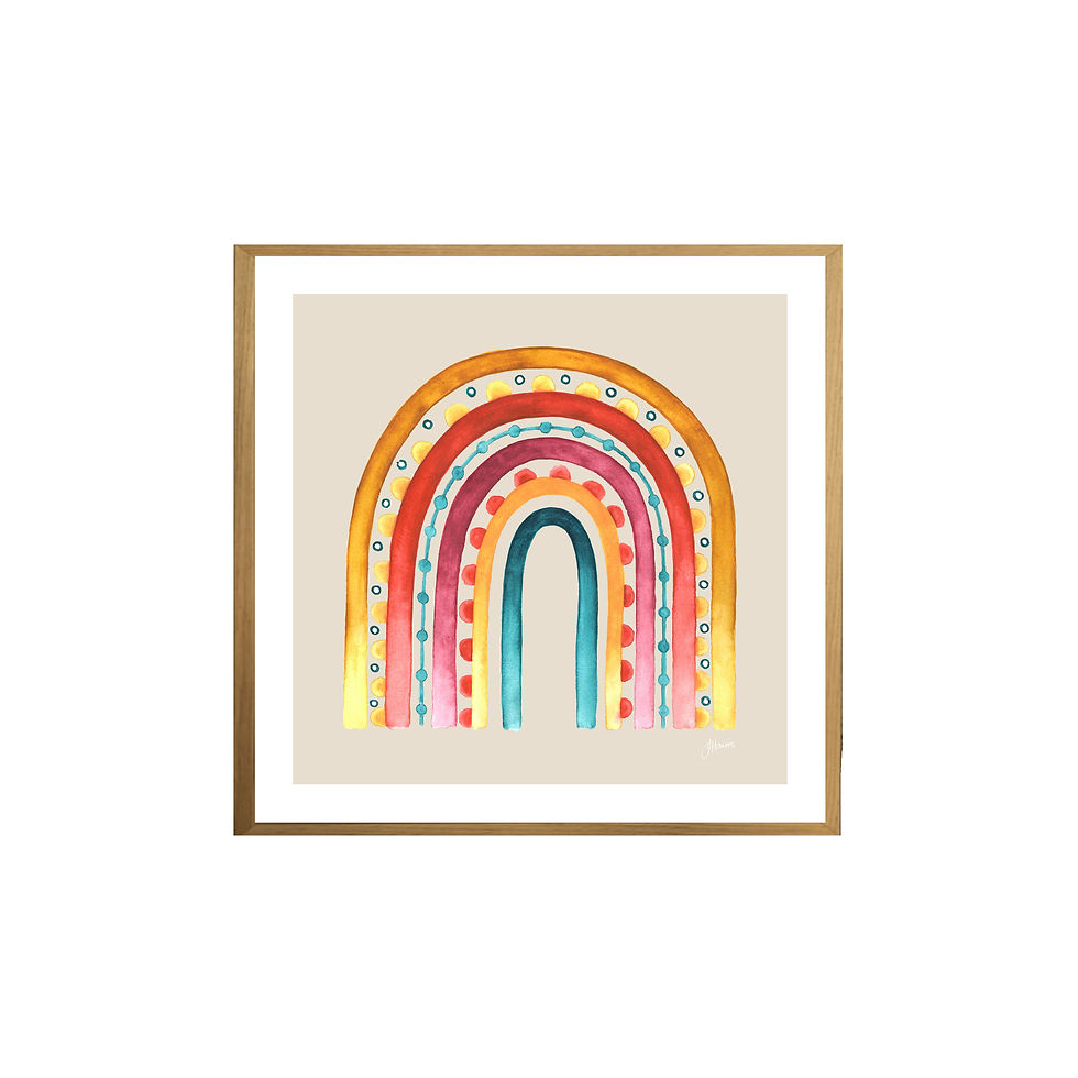 Thumbnail: Rainbow Warrior in Ivory Fine Art Print | FRAMED