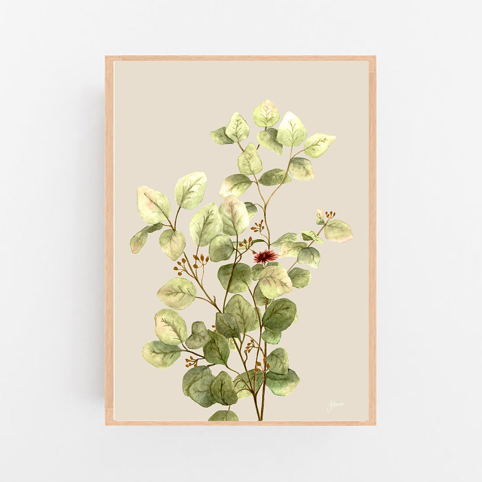 Thumbnail: Eucalyptus Native Living Art 3 in Ivory Art Print
