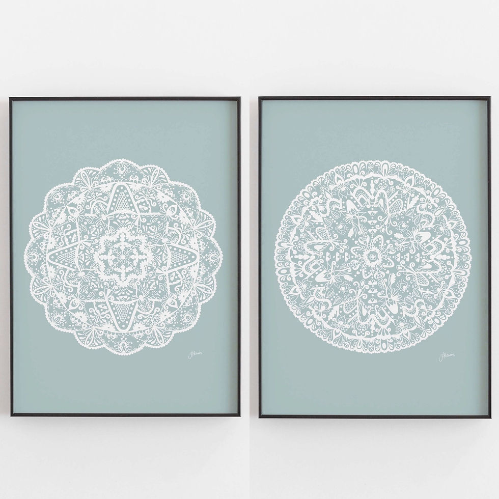 Thumbnail: Sahara Mandala Art Print in Haze Solid