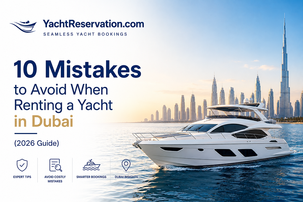 10 Mistakes to Avoid When Renting a Yacht in Dubai